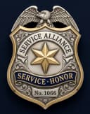 Service Alliance law enforcement shield badge