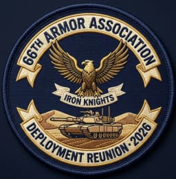66th Armor Association Iron Knights Deployment Reunion 2026 embroidered patch